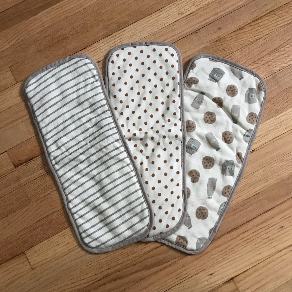 3 pack cotton burp cloths